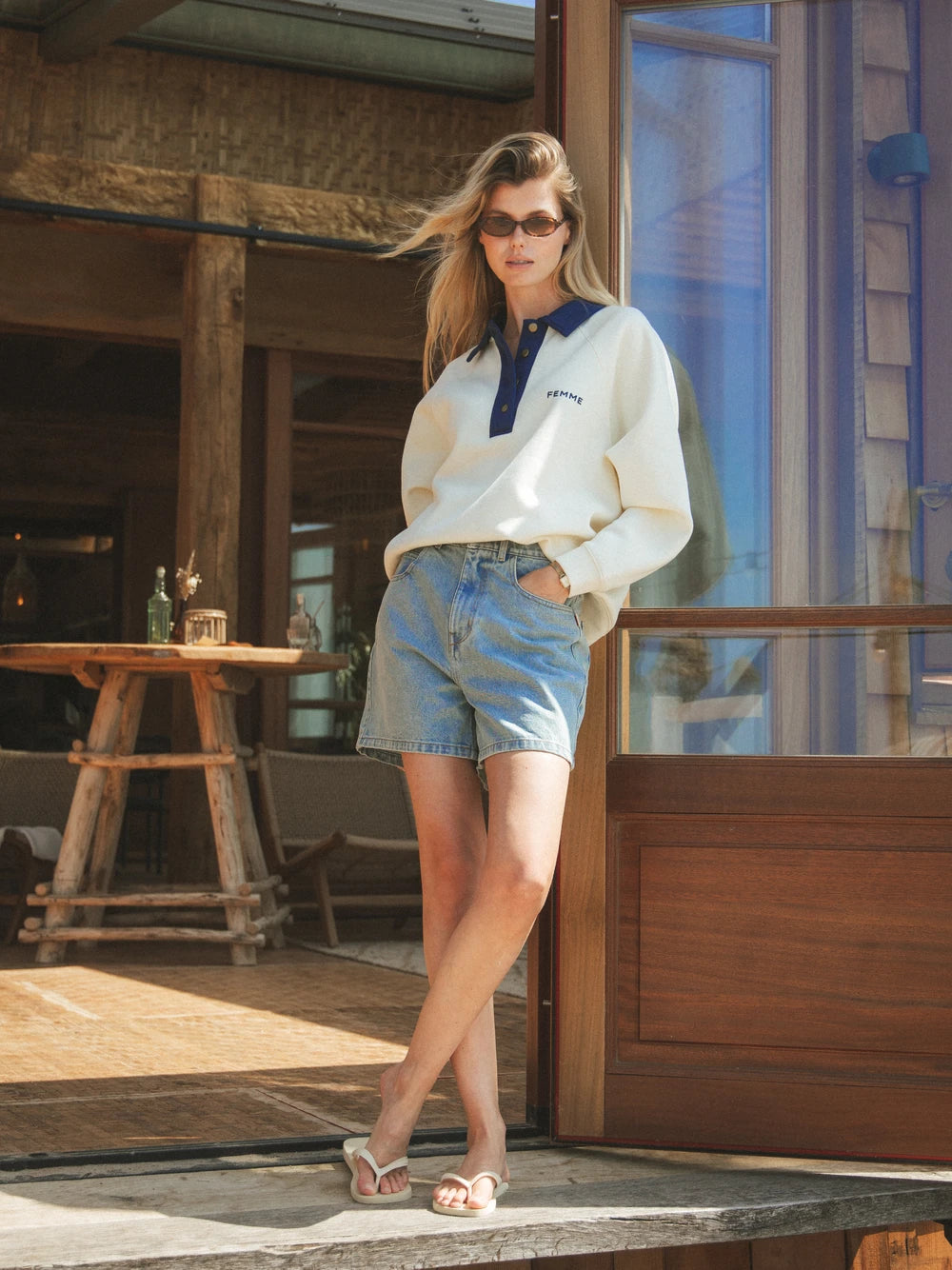 Grüner Damen-Polo-Pullover