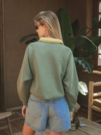 Green Femme Polo Sweater