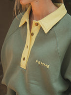 Green Femme Polo Sweater