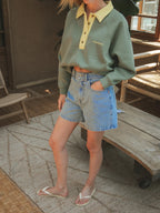 Green Femme Polo Sweater