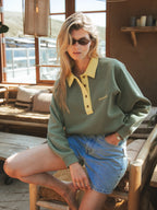 Green Femme Polo Sweater