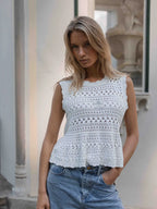 Knitted Peplum Top