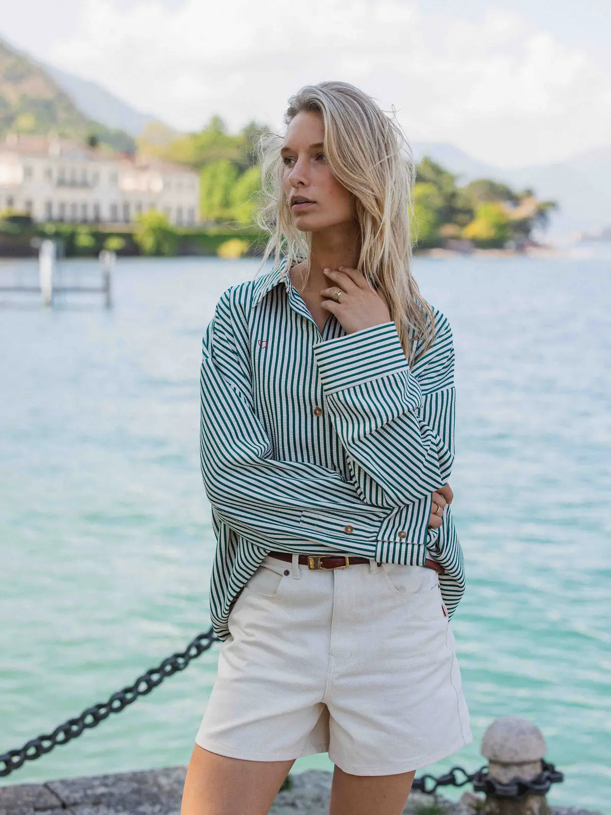 Green Stripe Blouse