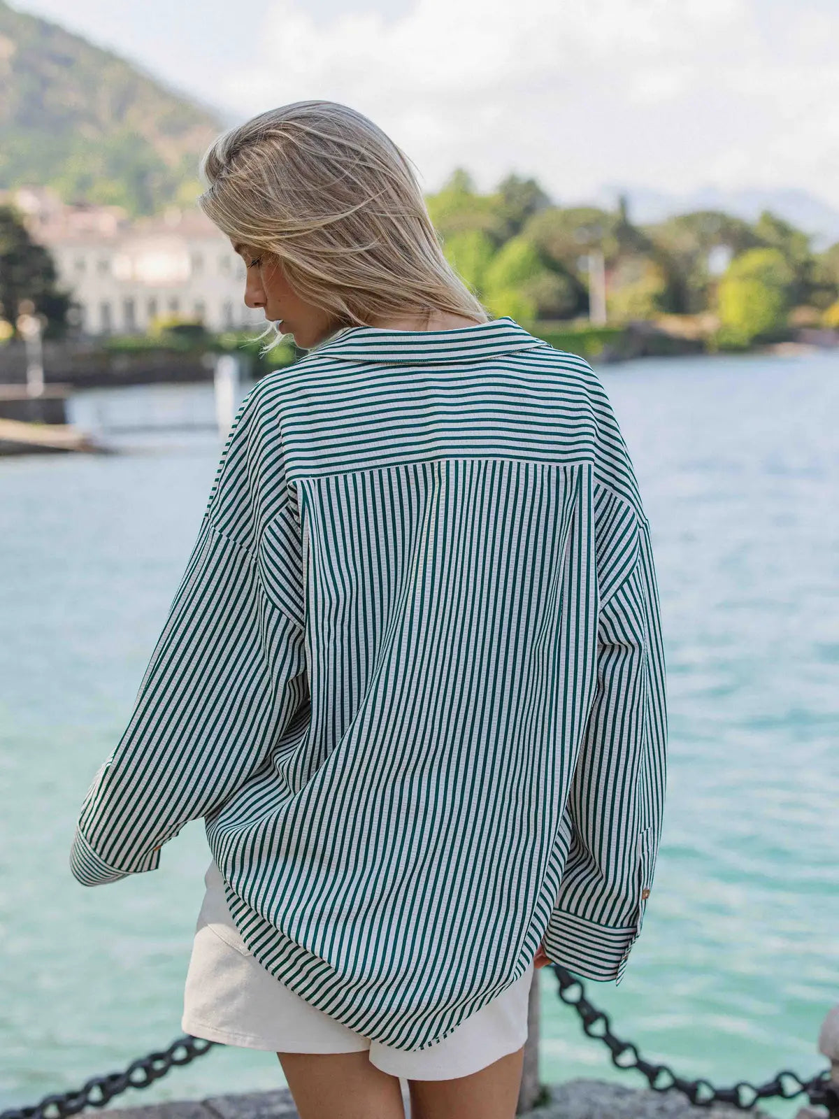 Green Stripe Blouse
