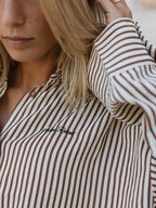 Brown Stripe Blouse Sample