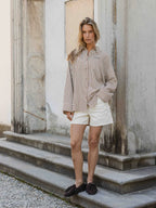 Brown Stripe Blouse Sample