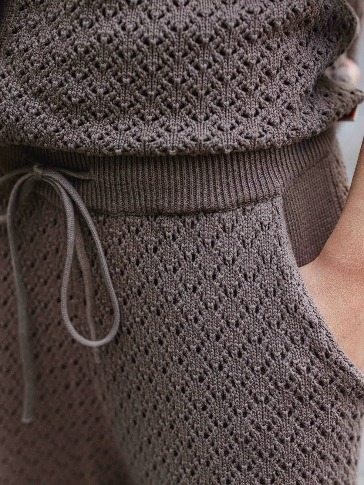 Brown Crochet Pants