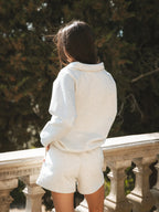 Grauer Damen-Polopullover