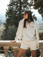Grauer Damen-Polopullover