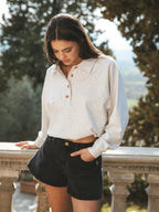 Light Grey Oversized Polo
