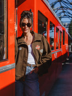 Brown Suede Oversized Jacket