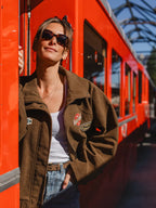 Brown Suede Oversized Jacket