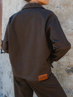 Brown Oversized Denim Shirt