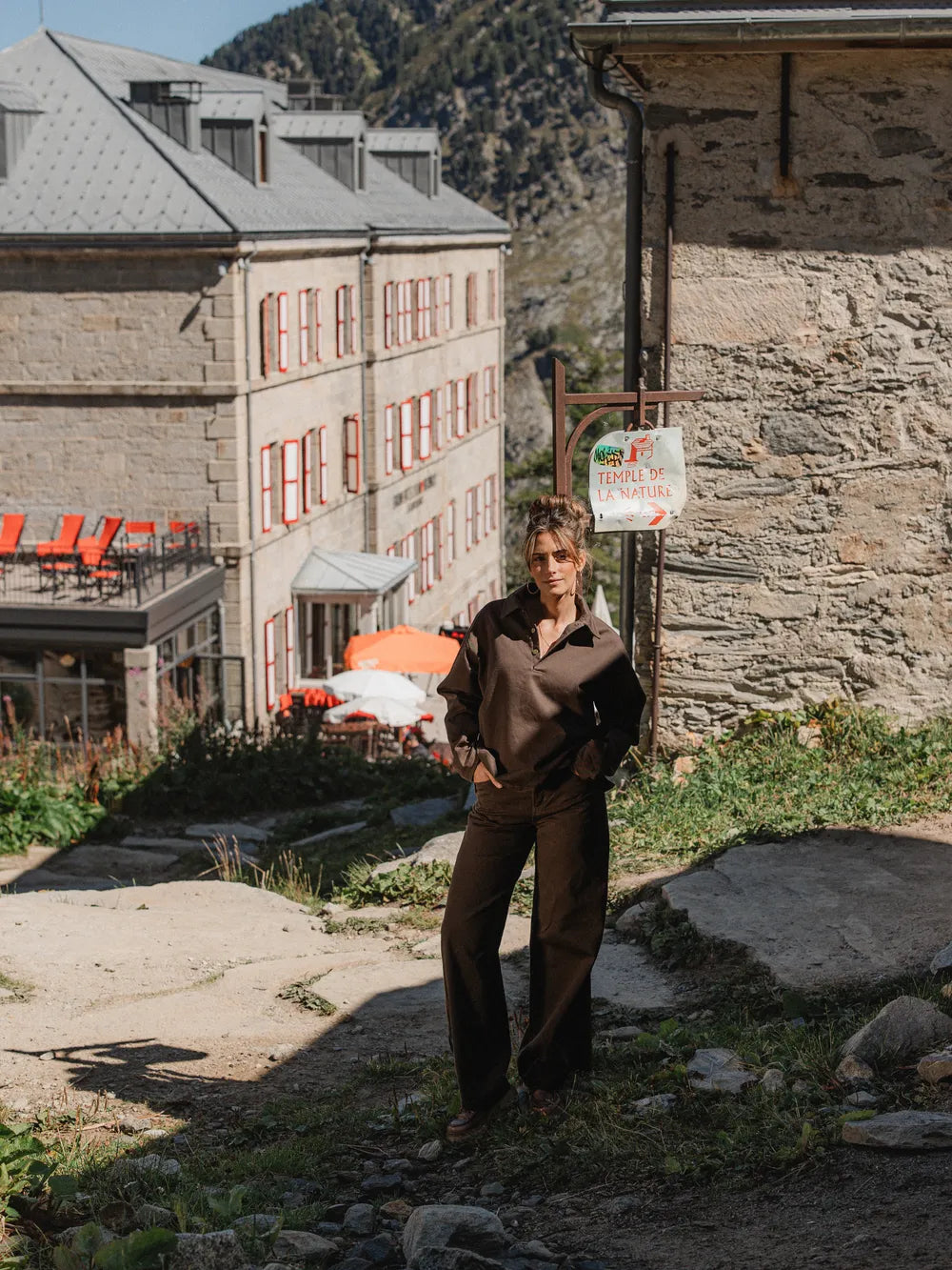 Brown Oversized Denim Shirt