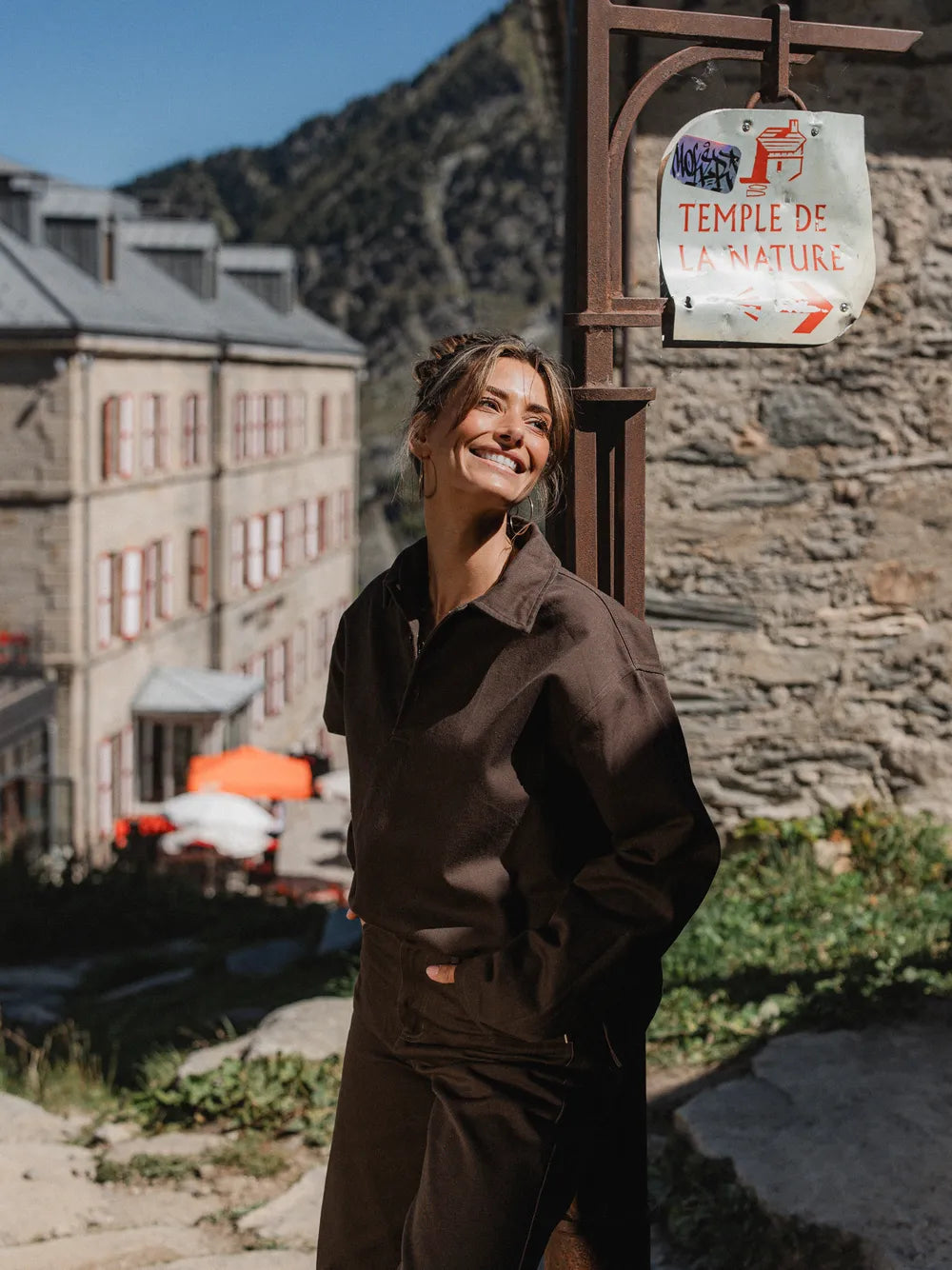 Brown Oversized Denim Shirt