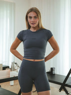 Blaues Sport-T-Shirt