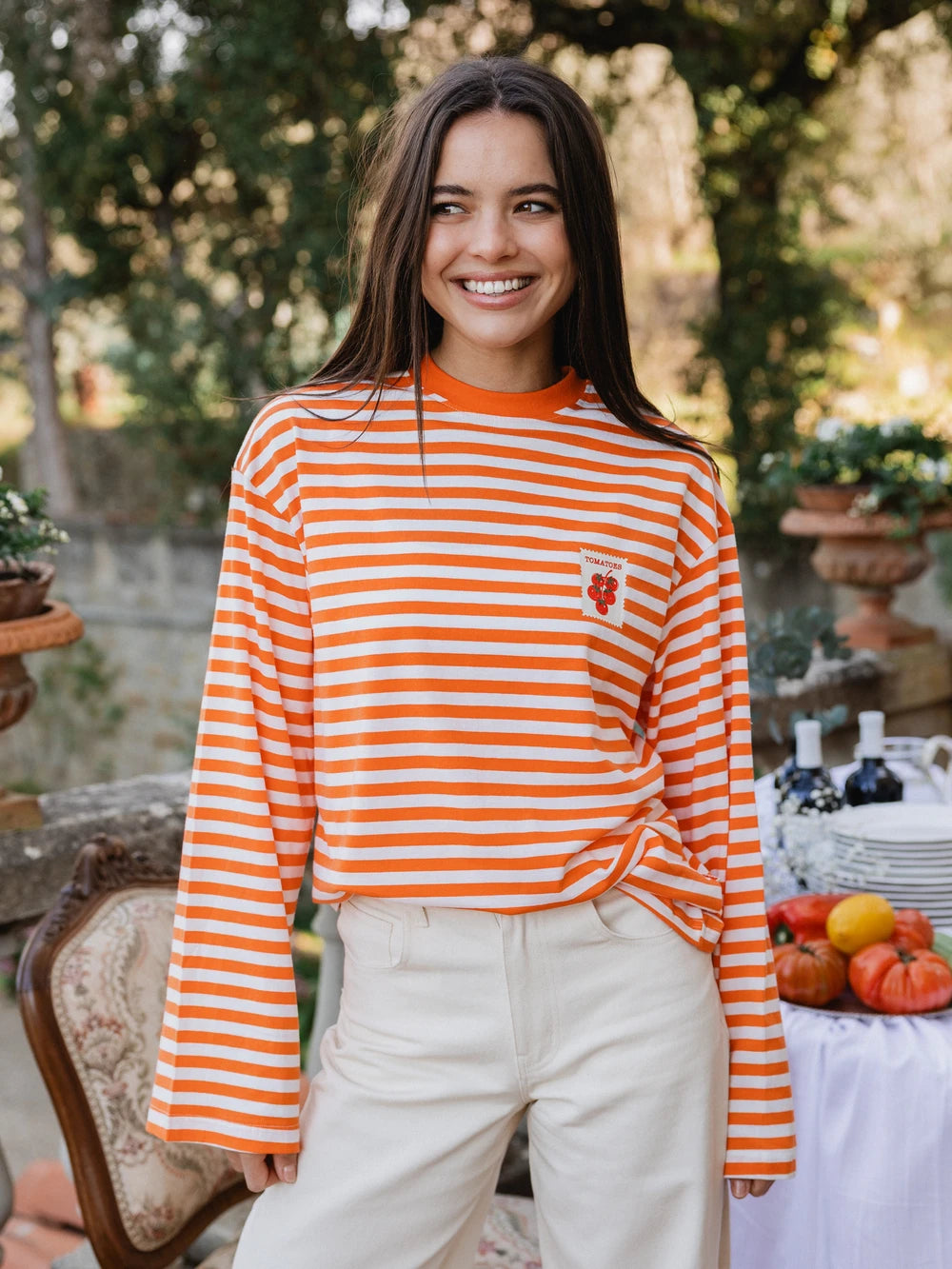 Orange Stripe Tomatoes Longsleeve