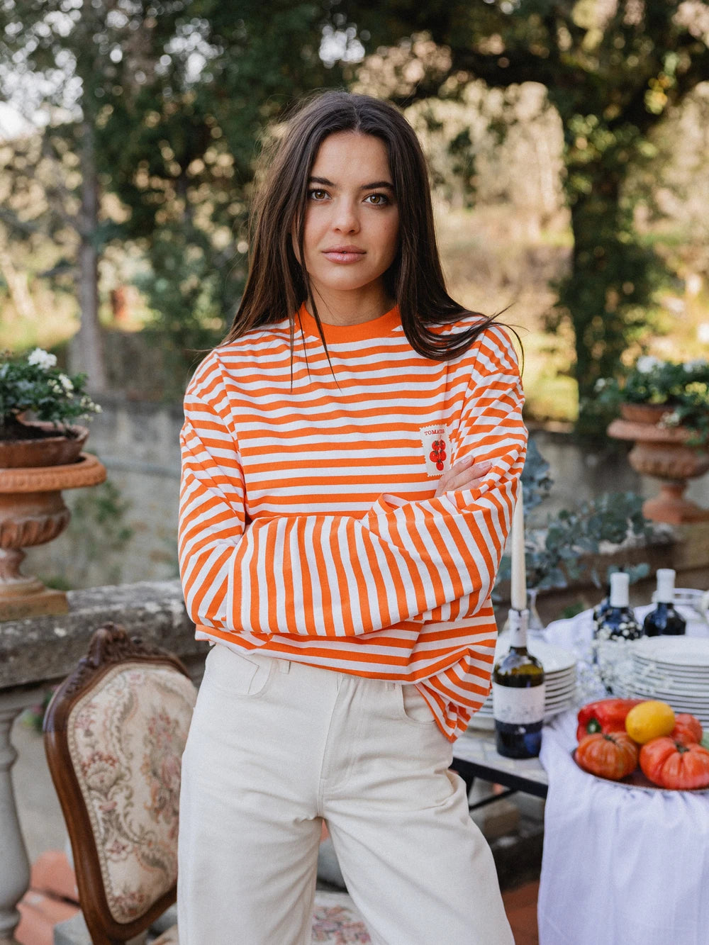 Orange Stripe Tomatoes Longsleeve