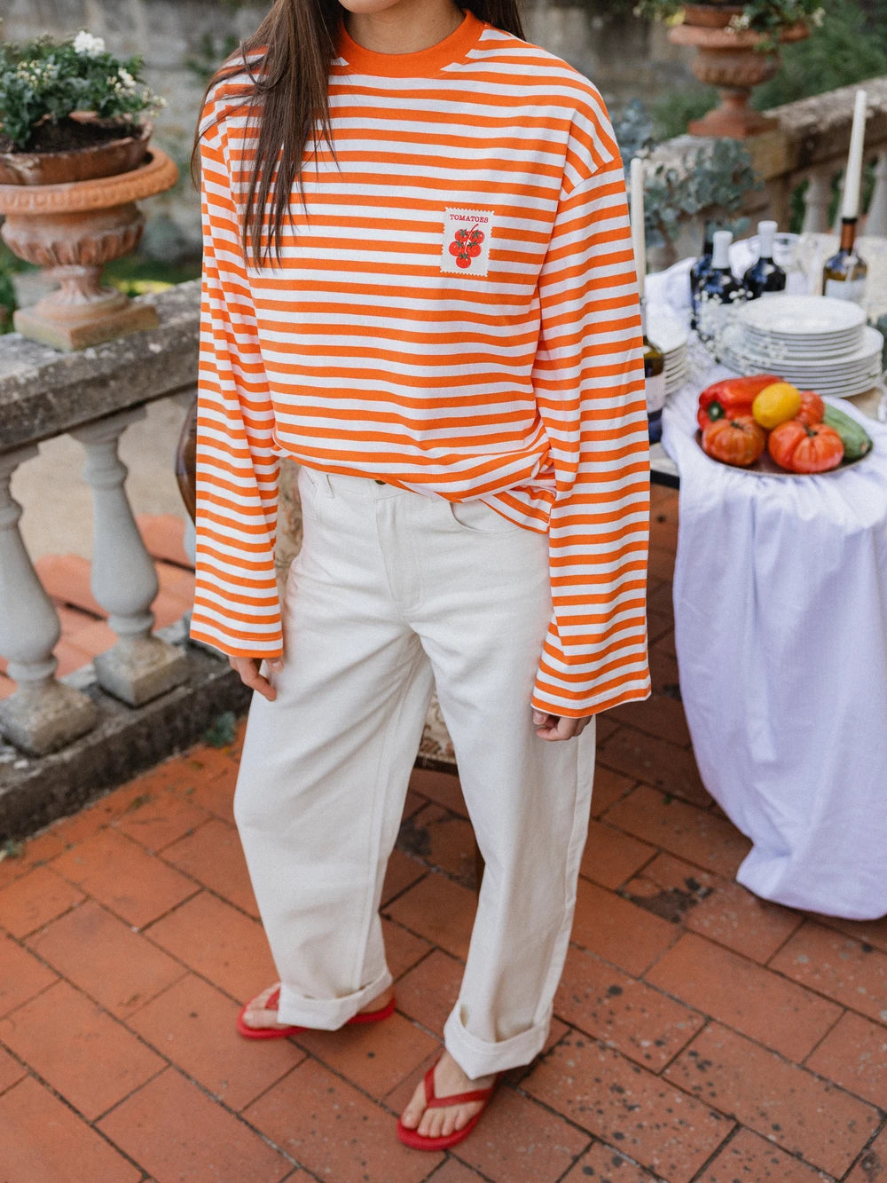 Orange Stripe Tomatoes Longsleeve