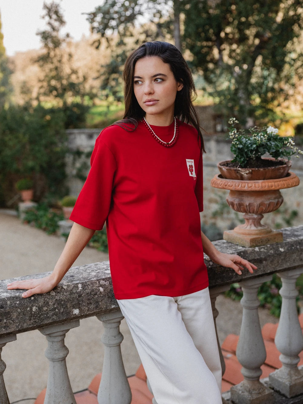 Red Oversized Tomatoes T-shirt