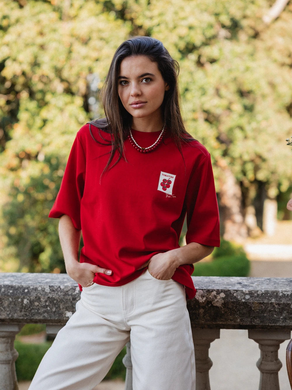 Red Oversized Tomatoes T-shirt