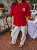 Red Oversized Tomatoes T-shirt