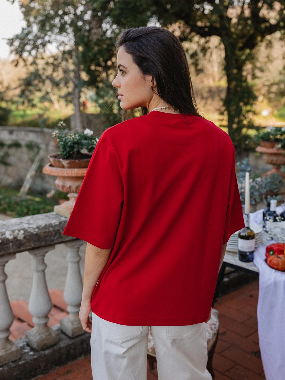 Red Oversized Tomatoes T-shirt