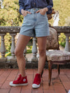 Washed Denim Short