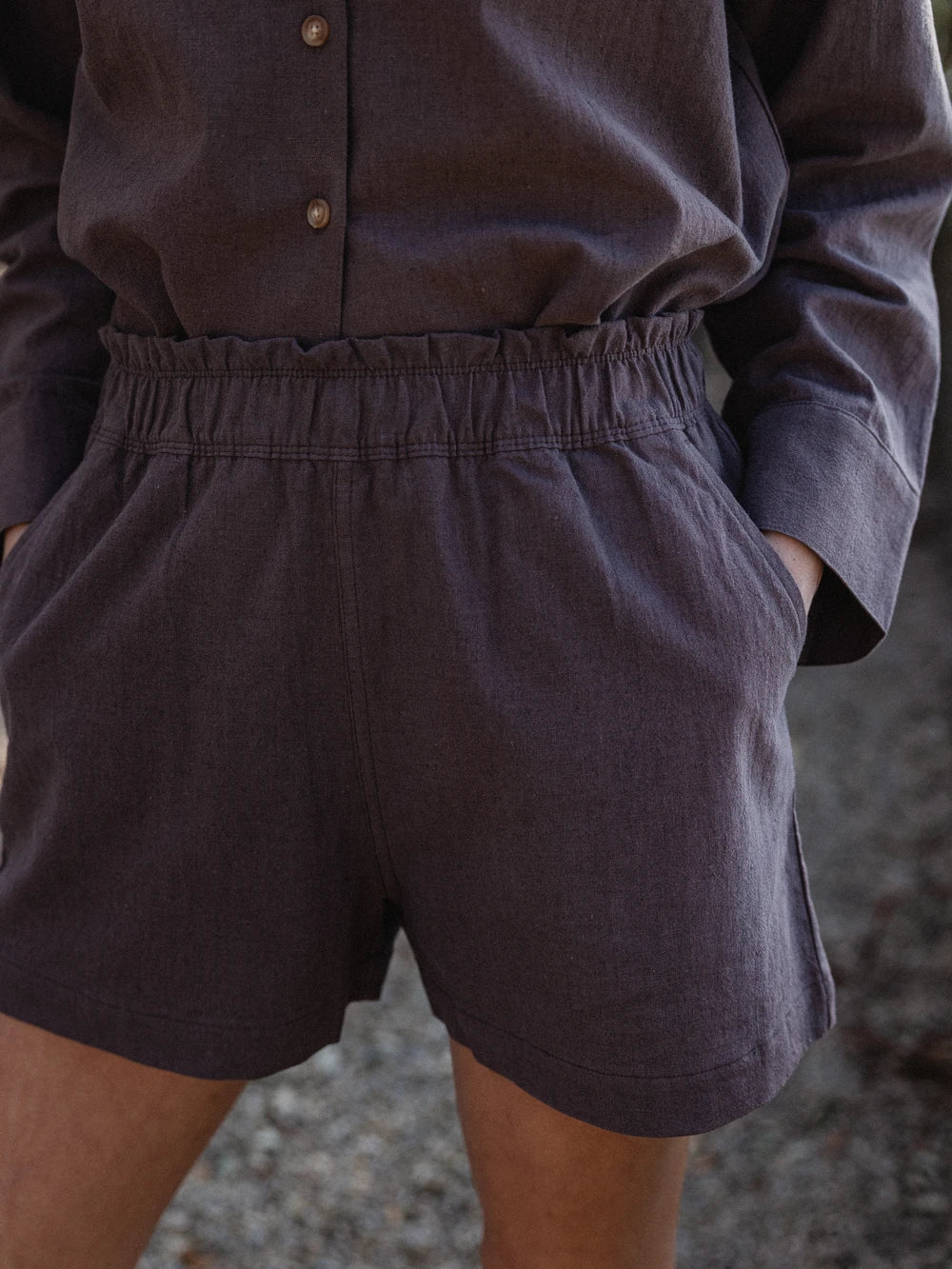 Brown Linen Short
