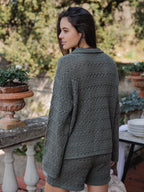 Green Crochet Cardigan
