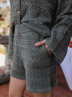 Green Chrochet Short