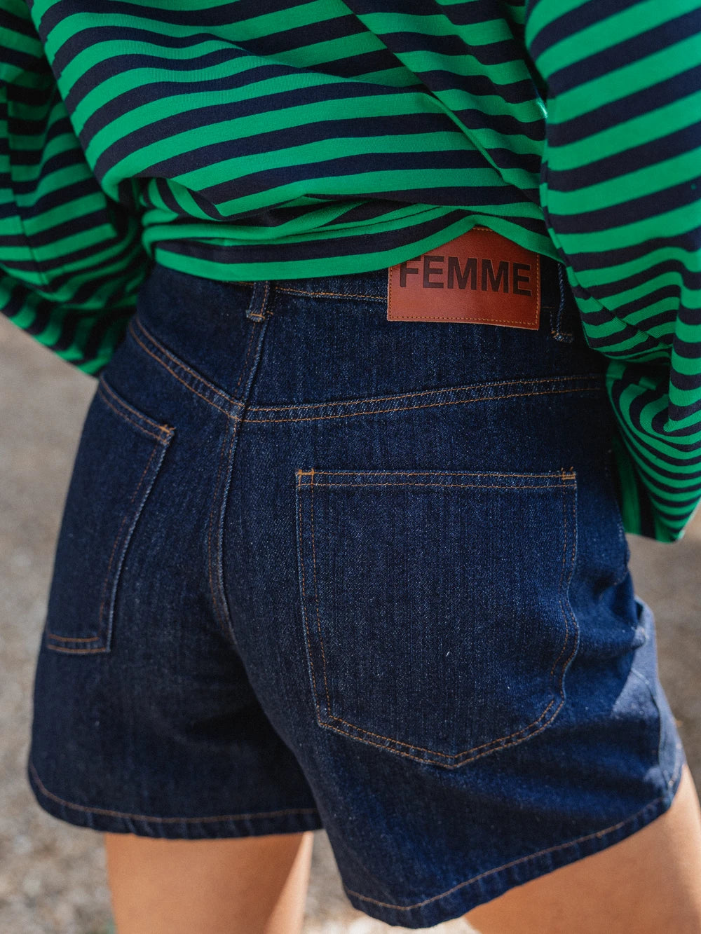 Dark Blue Denim Short