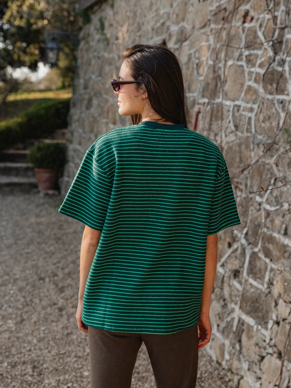 Green Stripe Soft T-shirt