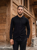 Black Wool Cardigan