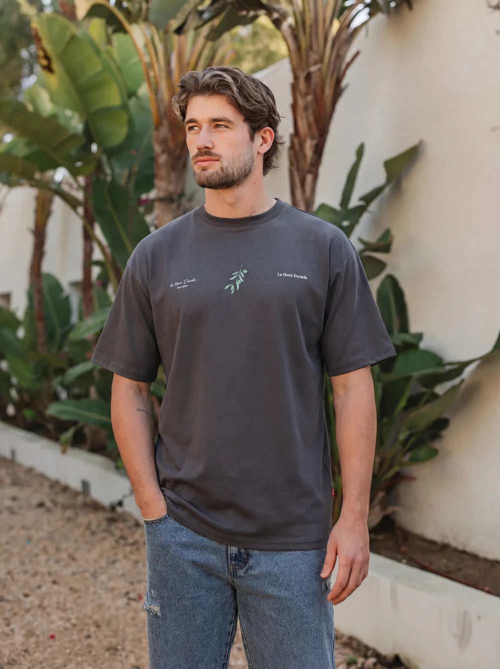 Off Black Olives Oversized T-shirt