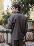 Taupe Classic Zip Overshirt
