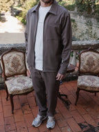 Taupe Classic Zip Overshirt