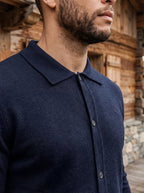 Navy Wool Cardigan