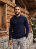 Navy Wool Cardigan