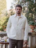 Cream Structured Overshirt