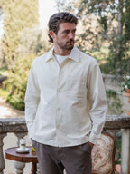 Cream Structured Overshirt