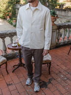 Cream Structured Overshirt
