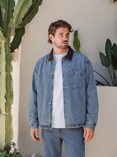 New Washed Collar Detail Overshirt