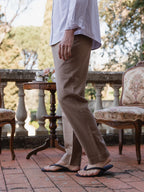Brown Cotton/Linen Pants