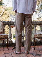Brown Cotton/Linen Pants