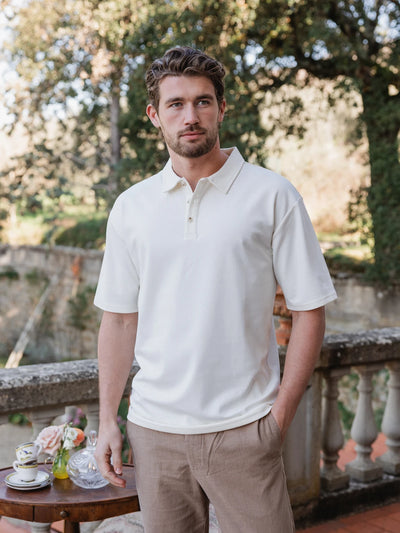 Off White Relaxed Polo