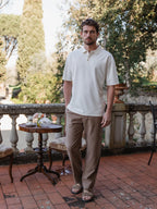 Off White Relaxed Polo