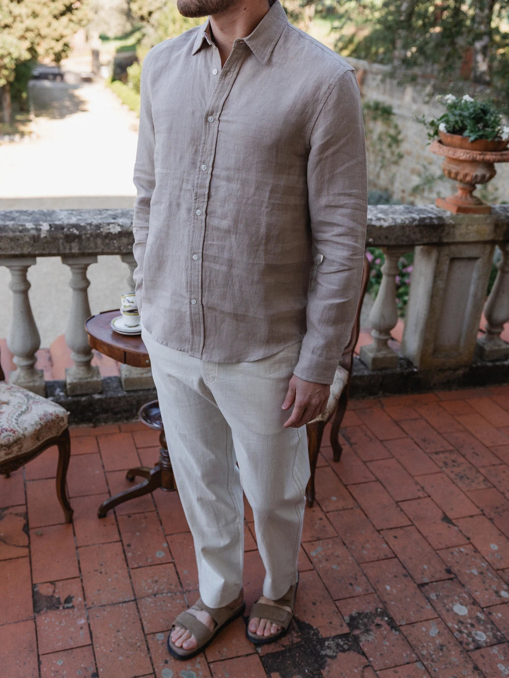 Light Brown Linen Shirt