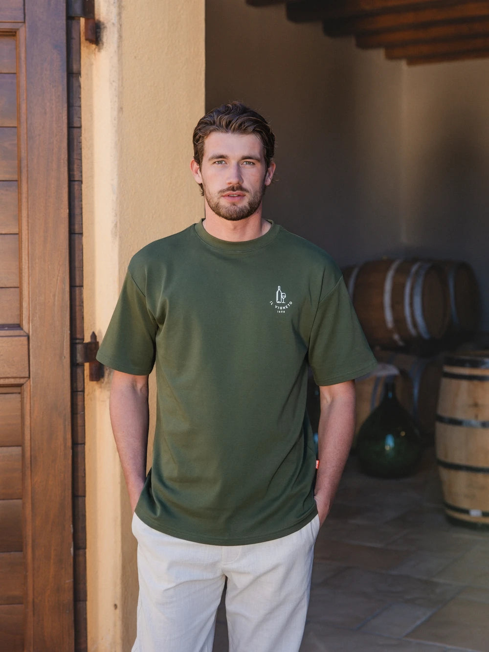 Grünes Oversized Toskana T-Shirt
