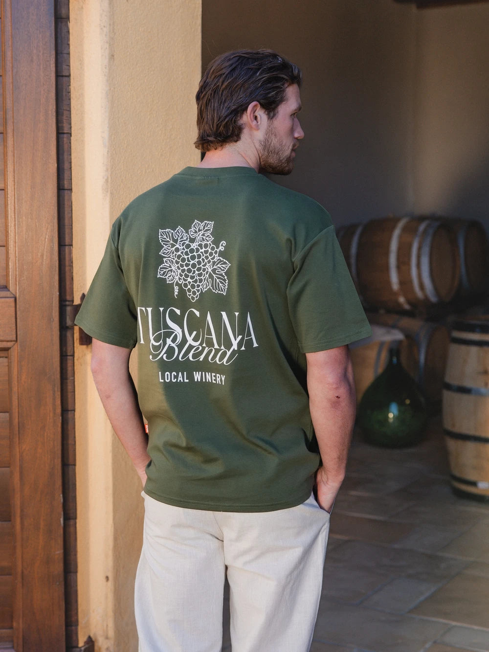 Grünes Oversized Toskana T-Shirt